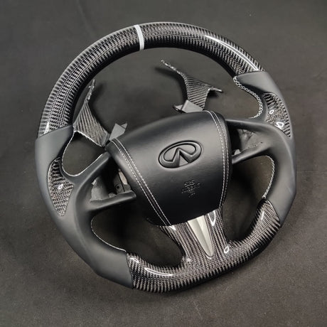 2013-2024 Infiniti Q50 Q60 Custom Carbon Fiber Steering Wheel - AutoLEDTech.com