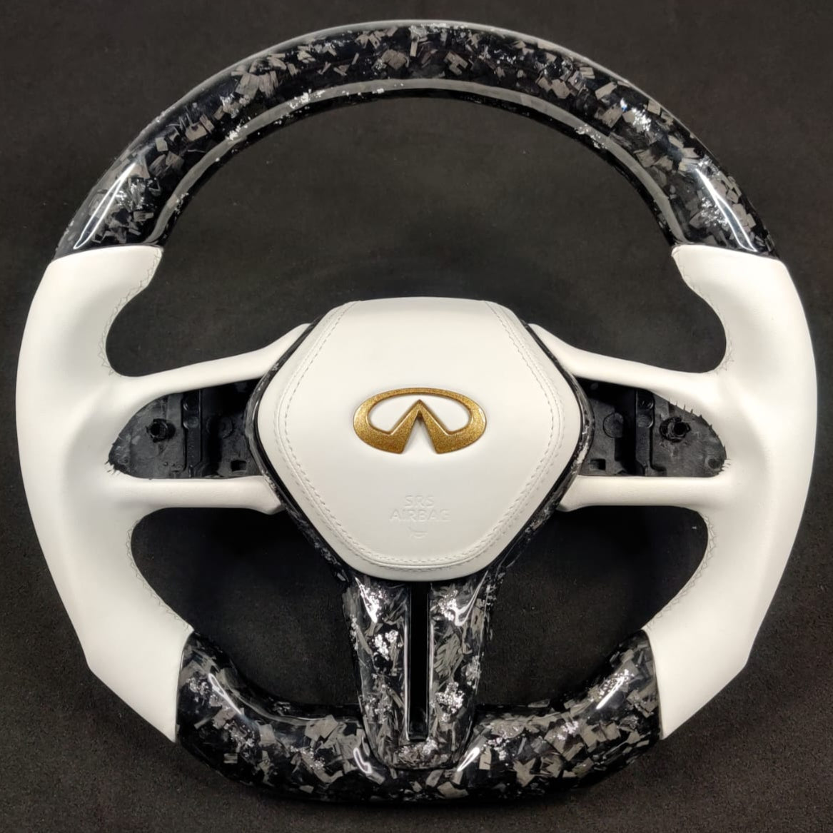 2013-2024 Infiniti Q50 Q60 Custom Carbon Fiber Steering Wheel - AutoLEDTech.com