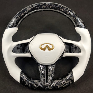 2013-2024 Infiniti Q50 Q60 Custom Carbon Fiber Steering Wheel - AutoLEDTech.com