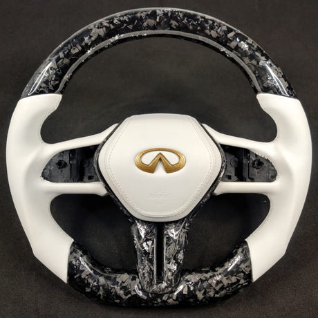 2013-2024 Infiniti Q50 Q60 Custom Carbon Fiber Steering Wheel - AutoLEDTech.com
