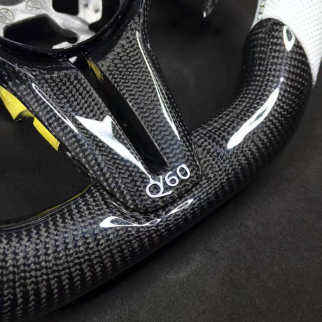 2013-2024 Infiniti Q50 Q60 Custom Carbon Fiber Steering Wheel - AutoLEDTech.com