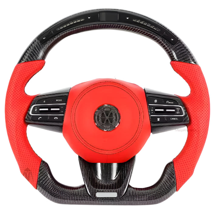 2016-2020 Kia Optima Custom Carbon Fiber LED Steering Wheel - AutoLEDTech.com