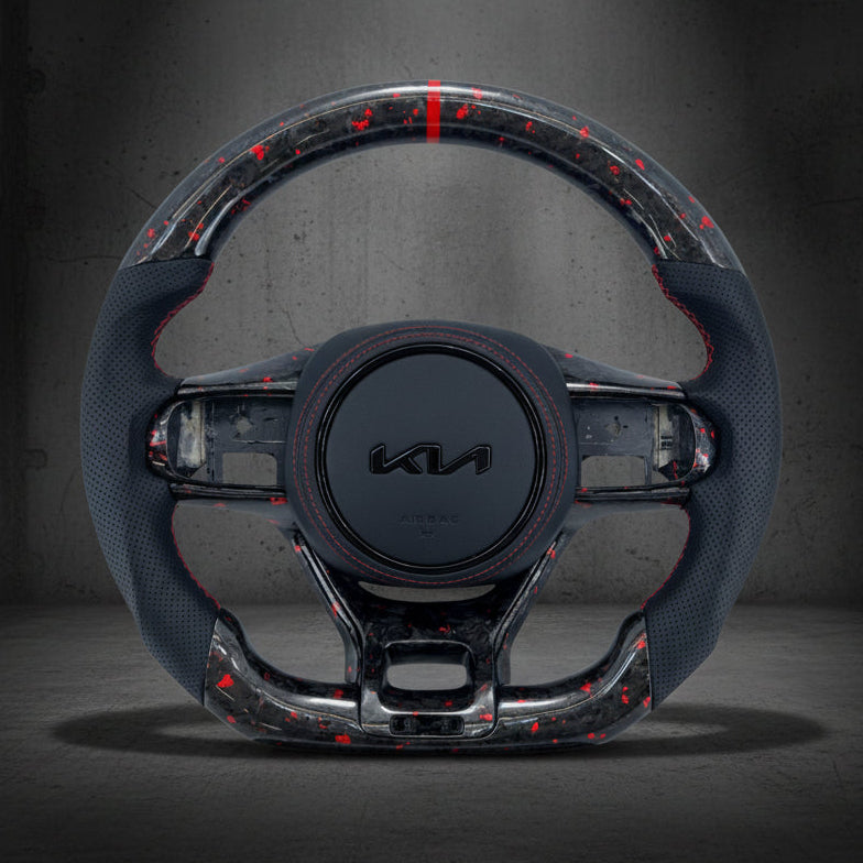 2016-2020 Kia Optima Custom Carbon Fiber LED Steering Wheel - AutoLEDTech.com