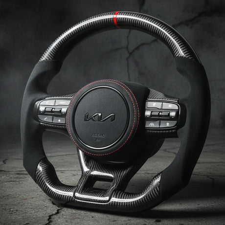 2021-2026+ Kia K5 Optima Custom Carbon Fiber LED Steering Wheel - AutoLEDTech.com