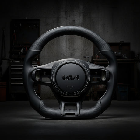 2021-2026+ Kia K5 Optima Custom Carbon Fiber LED Steering Wheel - AutoLEDTech.com