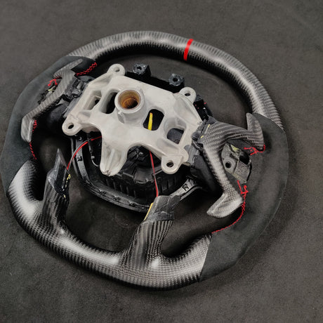 2021-2026+ Ram TRX 1500 Custom Carbon Fiber Steering Wheel - AutoLEDTech.com