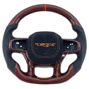 2021-2026+ Ram TRX 1500 Custom Carbon Fiber Steering Wheel - AutoLEDTech.com