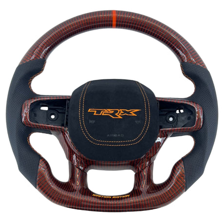 2021-2026+ Ram TRX 1500 Custom Carbon Fiber Steering Wheel - AutoLEDTech.com