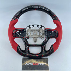 2021-2026+ Ram TRX 1500 Custom Carbon Fiber Steering Wheel - AutoLEDTech.com