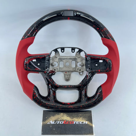 2021-2026+ Ram TRX 1500 Custom Carbon Fiber Steering Wheel - AutoLEDTech.com