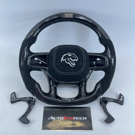 2021-2026+ Ram TRX 1500 Custom Carbon Fiber Steering Wheel - AutoLEDTech.com