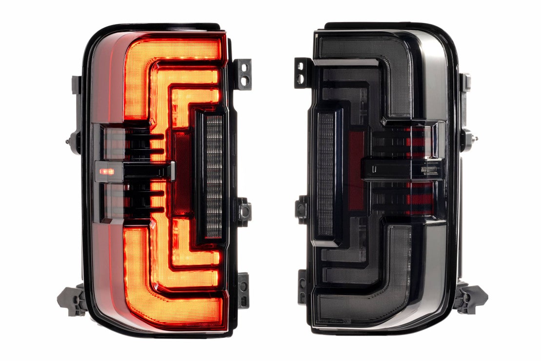2021+ Ford Bronco Red Smoked XB LED Low Profile Tail Lights - AutoLEDTech.com