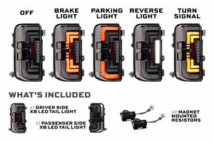 2021+ Ford Bronco Red Smoked XB LED Low Profile Tail Lights - AutoLEDTech.com