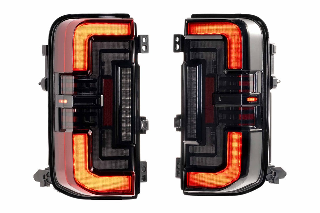 2021+ Ford Bronco Red Smoked XB LED Low Profile Tail Lights - AutoLEDTech.com