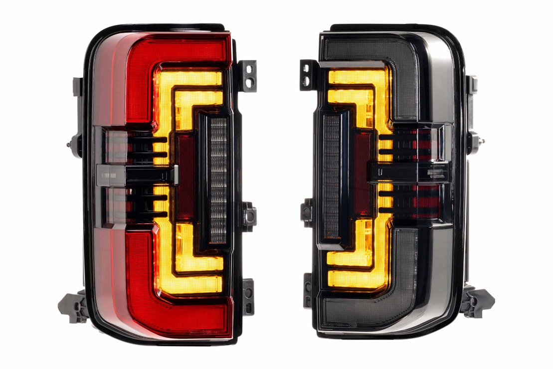 2021+ Ford Bronco Red Smoked XB LED Low Profile Tail Lights - AutoLEDTech.com