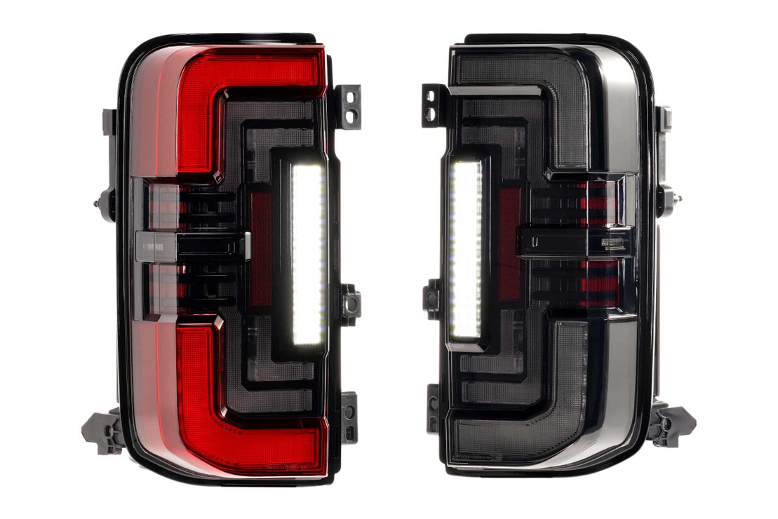 2021+ Ford Bronco Red Smoked XB LED Low Profile Tail Lights - AutoLEDTech.com