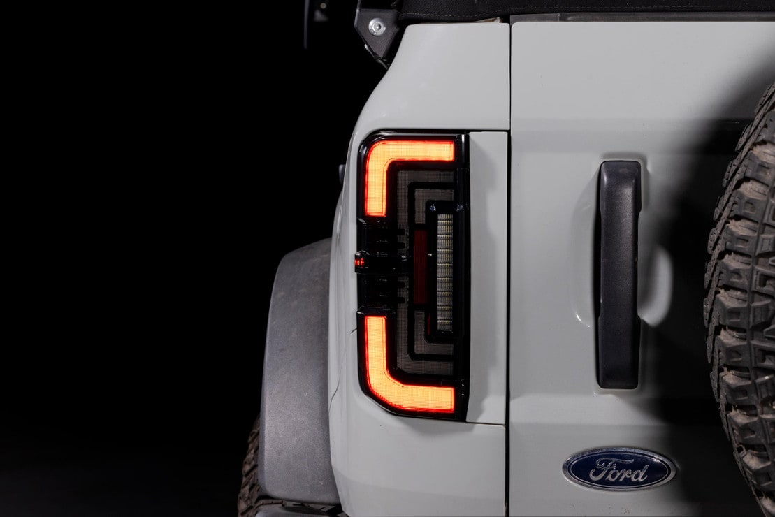 2021+ Ford Bronco Red Smoked XB LED Low Profile Tail Lights - AutoLEDTech.com