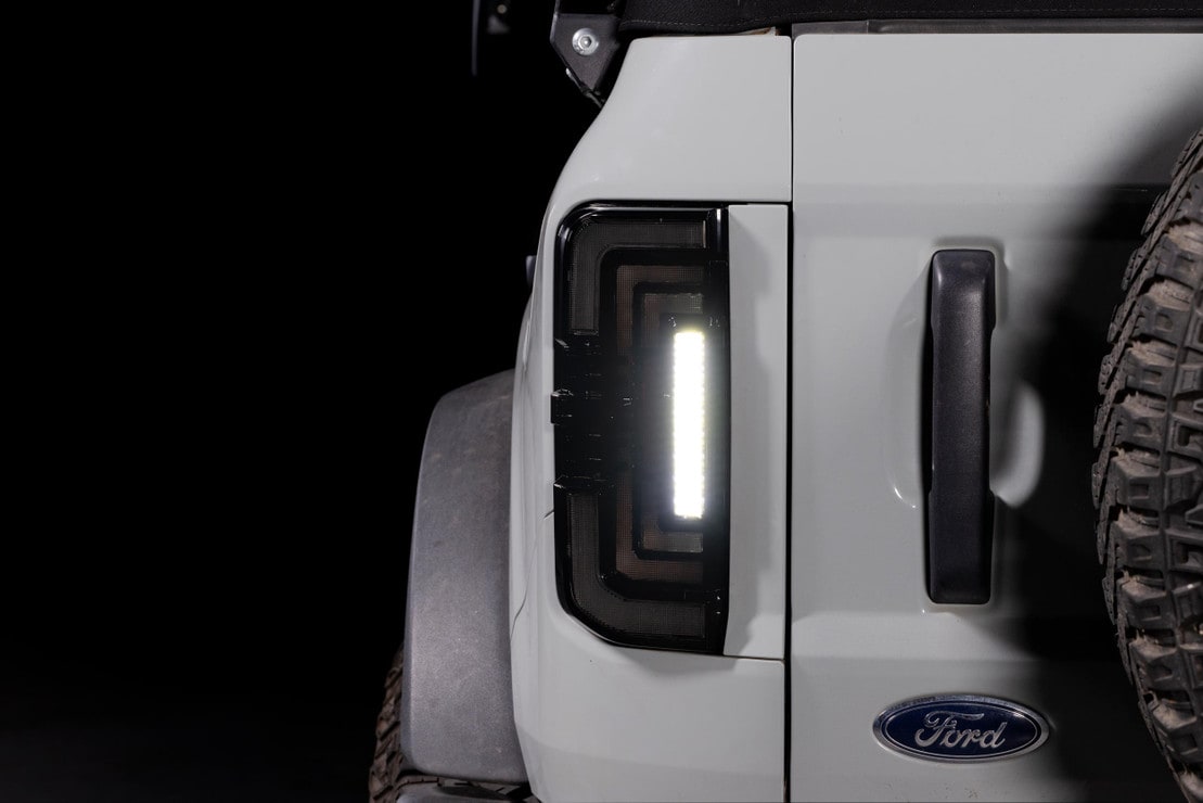 2021+ Ford Bronco Red Smoked XB LED Low Profile Tail Lights - AutoLEDTech.com
