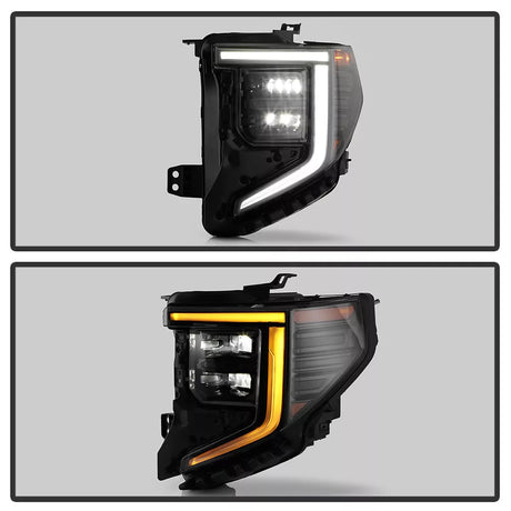 2022-2025+ GMC Sierra 1500 RGBW Flow Series LED DRL Headlights - AutoLEDTech.com