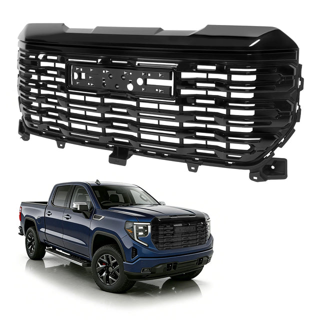 2022-2026+ GMC Sierra 1500 Painted Denali AT4 Grill - AutoLEDTech.com