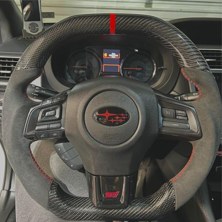 2022-2026 Subaru WRX Custom Carbon Fiber Steering Wheel - AutoLEDTech.com