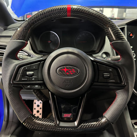 2022-2026 Subaru WRX Custom Carbon Fiber Steering Wheel - AutoLEDTech.com