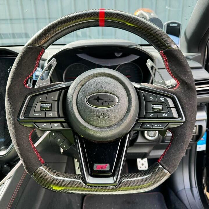 2022-2026 Subaru WRX Custom Carbon Fiber Steering Wheel - AutoLEDTech.com