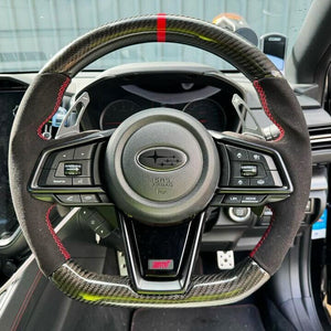 2022-2026 Subaru WRX Custom Carbon Fiber Steering Wheel - AutoLEDTech.com