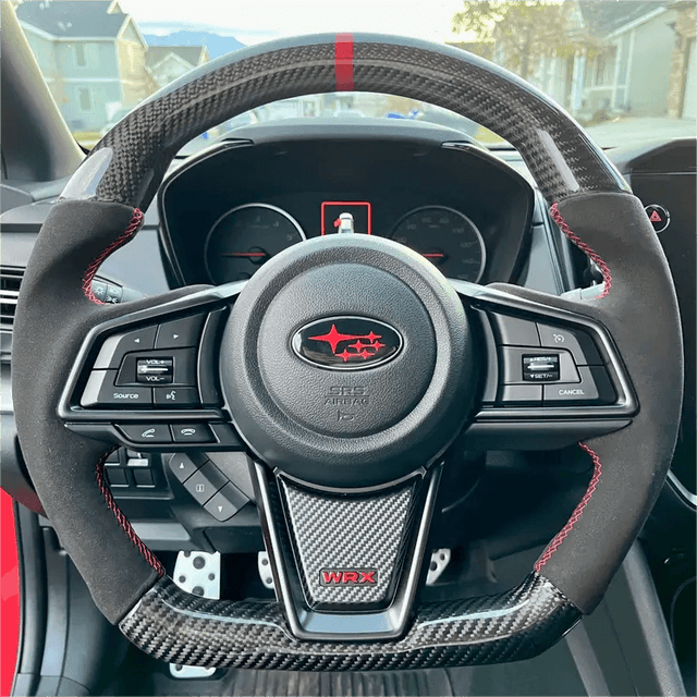 2022-2026 Subaru WRX Custom Carbon Fiber Steering Wheel - AutoLEDTech.com
