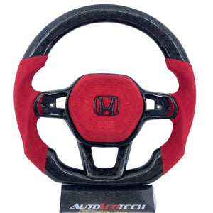 2022+ Honda Civic Custom Carbon Fiber Steering Wheel - AutoLEDTech.com