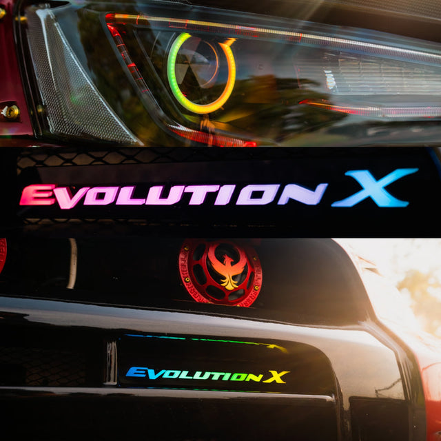 Lancer Evolution RGBW Flow Series LED Badge Emblem - Lit Logos - AutoLEDTech.com