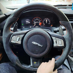 2014-2025 Jaguar F-Type F-Pace Custom Carbon Fiber Steering Wheel