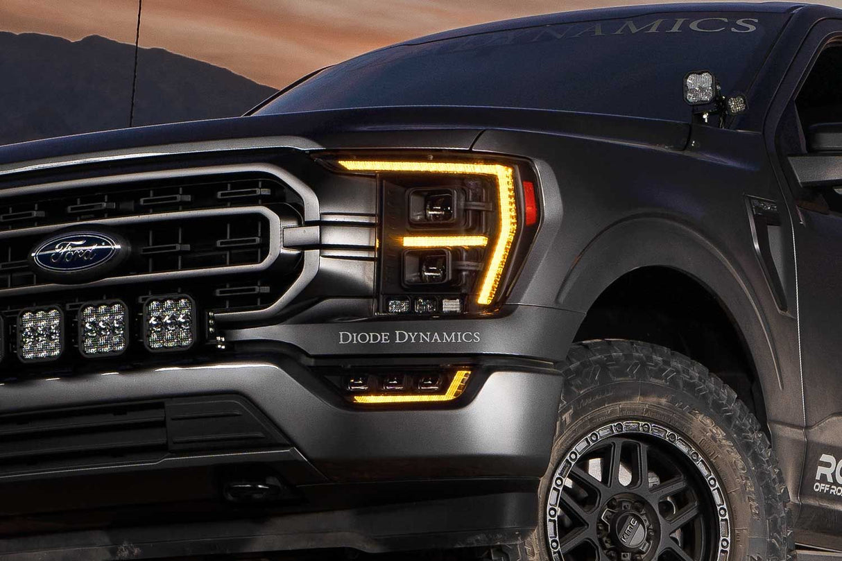 2021-2023 Ford F-150 & Raptor ELITE MAX LED White/Amber DRL Projector Headlights