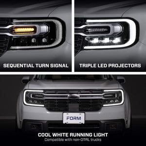2022-2024 Ford Maverick Sequential LED DRL Projector Headlights - AutoLEDTech.com