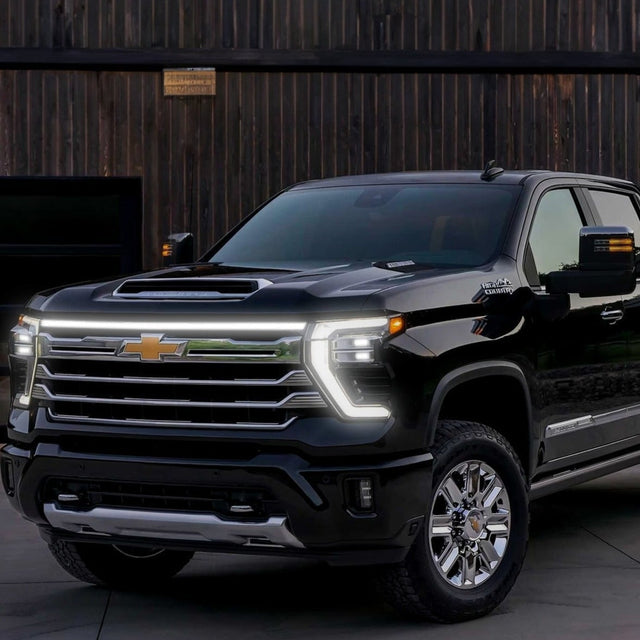 2023-2026+ Chevrolet Silverado 1500 LED Grill Accent Light Bar Kit - AutoLEDTech.com