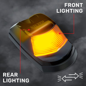 2023-2026+ Ford F250 Super Duty 2WAY Smoked White Amber LED Roof Cab Lights - AutoLEDTech.com