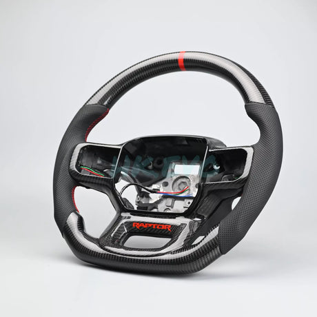 2023-2026+ Ford Super Duty F250 Custom Carbon Fiber Steering Wheel - AutoLEDTech.com