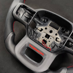 2023-2026+ Ford Super Duty F250 Custom Carbon Fiber Steering Wheel - AutoLEDTech.com
