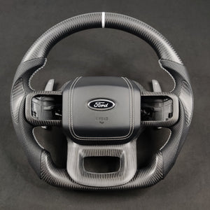 2023-2026+ Ford Super Duty F250 Custom Carbon Fiber Steering Wheel - AutoLEDTech.com