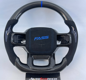 2023-2026+ Ford Super Duty F250 Custom Carbon Fiber Steering Wheel - AutoLEDTech.com