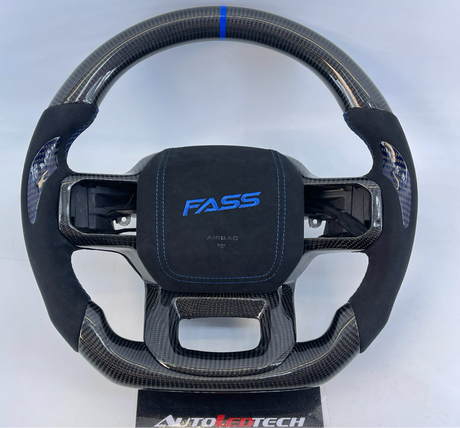 2023-2026+ Ford Super Duty F250 Custom Carbon Fiber Steering Wheel - AutoLEDTech.com