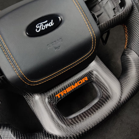 2023-2026+ Ford Super Duty F250 Custom Carbon Fiber Steering Wheel - AutoLEDTech.com