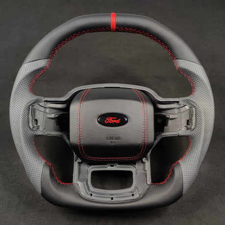 2023-2026+ Ford Super Duty F250 Custom Carbon Fiber Steering Wheel - AutoLEDTech.com