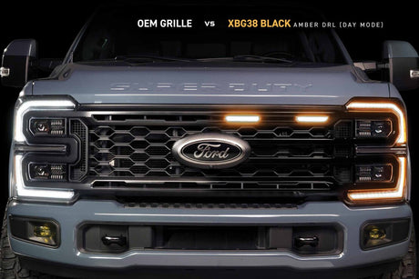2023-2026+ Ford Super Duty White Amber LED XBG Grill Light Assembly - AutoLEDTech.com