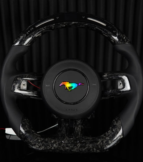 2015-2023 Ford Mustang RGB LED Custom Airbag Cover - AutoLEDTech.com
