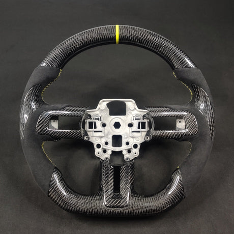 2024-2026+ Ford Mustang S650 Carbon Fiber LED Steering Wheel - AutoLEDTech.com