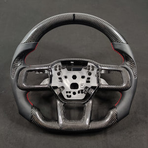 2024-2026+ Ford Mustang S650 Carbon Fiber LED Steering Wheel - AutoLEDTech.com