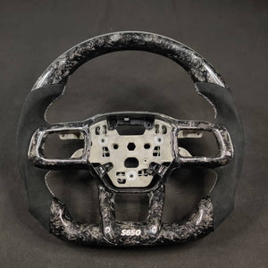 2024-2026+ Ford Mustang S650 Carbon Fiber LED Steering Wheel - AutoLEDTech.com