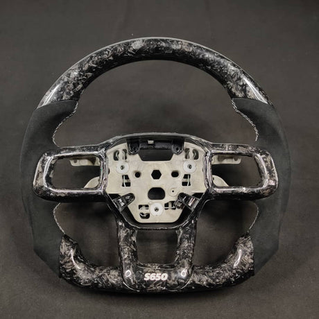 2024-2026+ Ford Mustang S650 Carbon Fiber LED Steering Wheel - AutoLEDTech.com