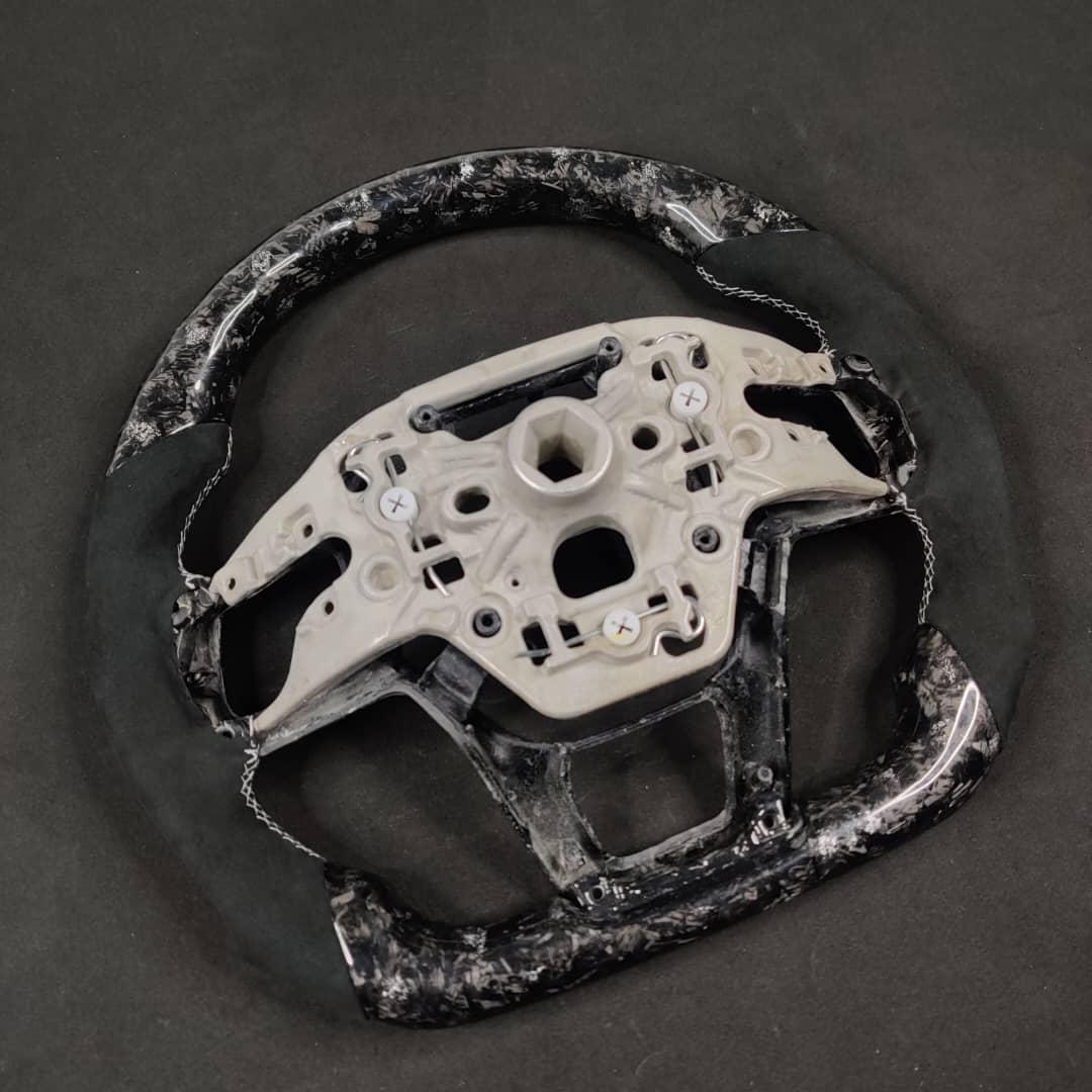 2024-2026+ Ford Mustang S650 Carbon Fiber LED Steering Wheel - AutoLEDTech.com